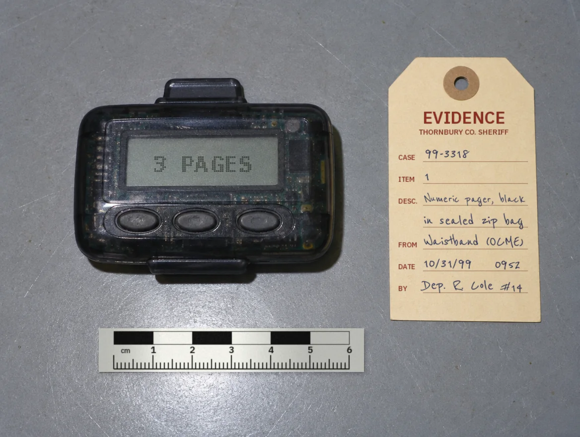 Evidence photograph of Summer’s pager